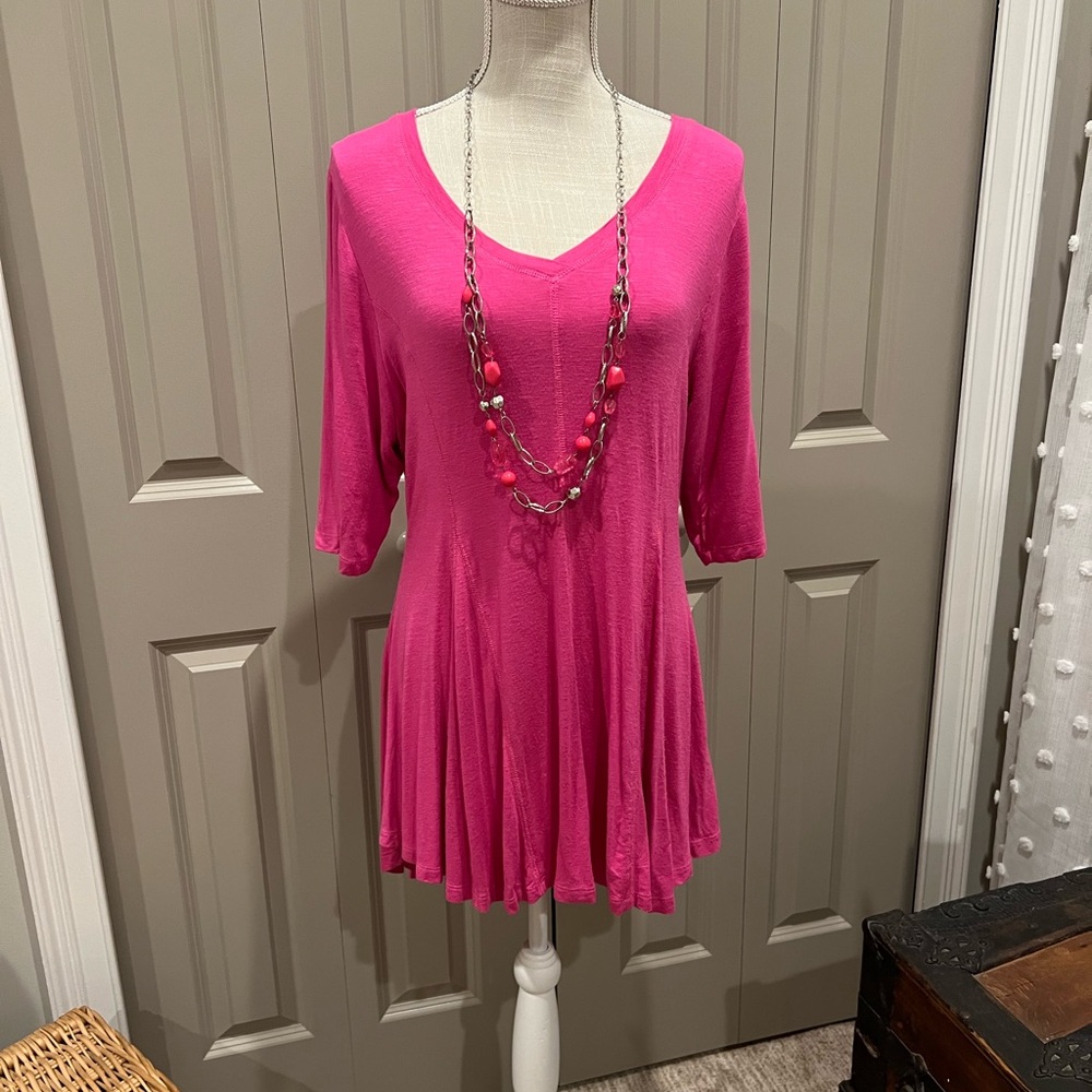 Soft Surroundings Vibrant Pink Tunic